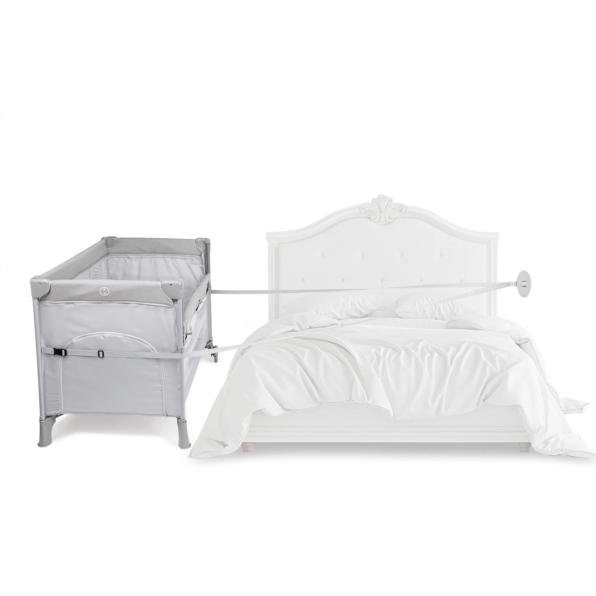 Patut pliabil 2 nivele Juju DreamyCloud, Grey - imagine 7