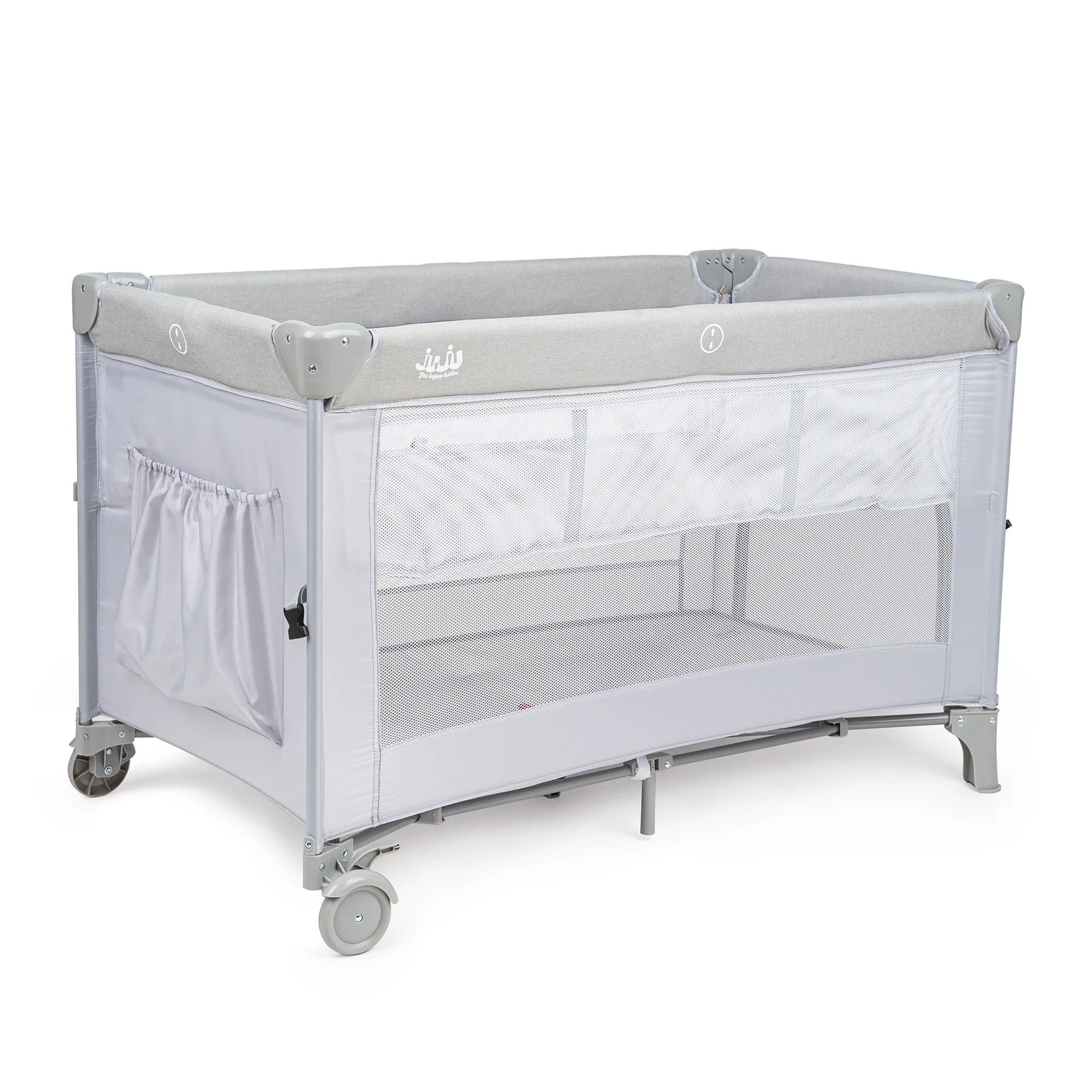 Patut pliabil 2 nivele Juju DreamyCloud, Grey - imagine 2
