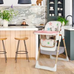 Alternative view of Scaun de masa Juju Eat&Fun, Pink Stars