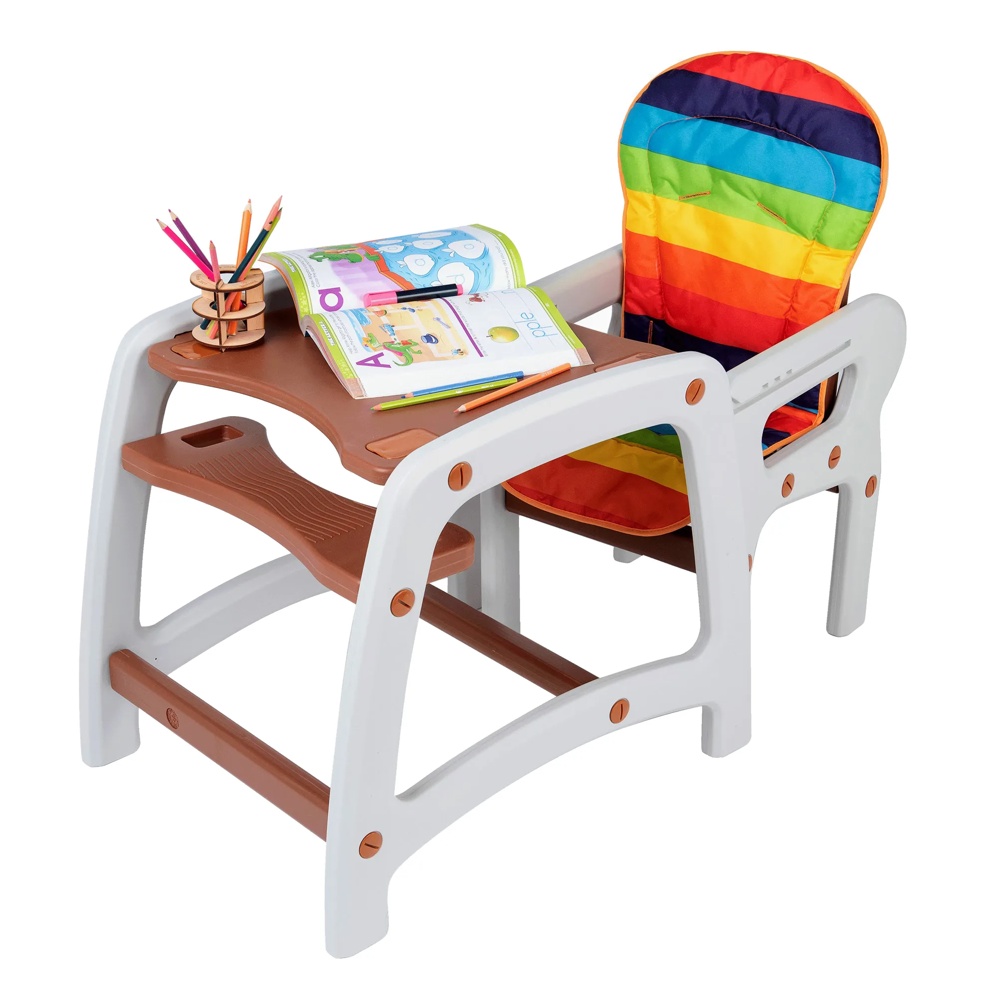 Scaun de masa Juju Eat&Play, Maro - imagine 2