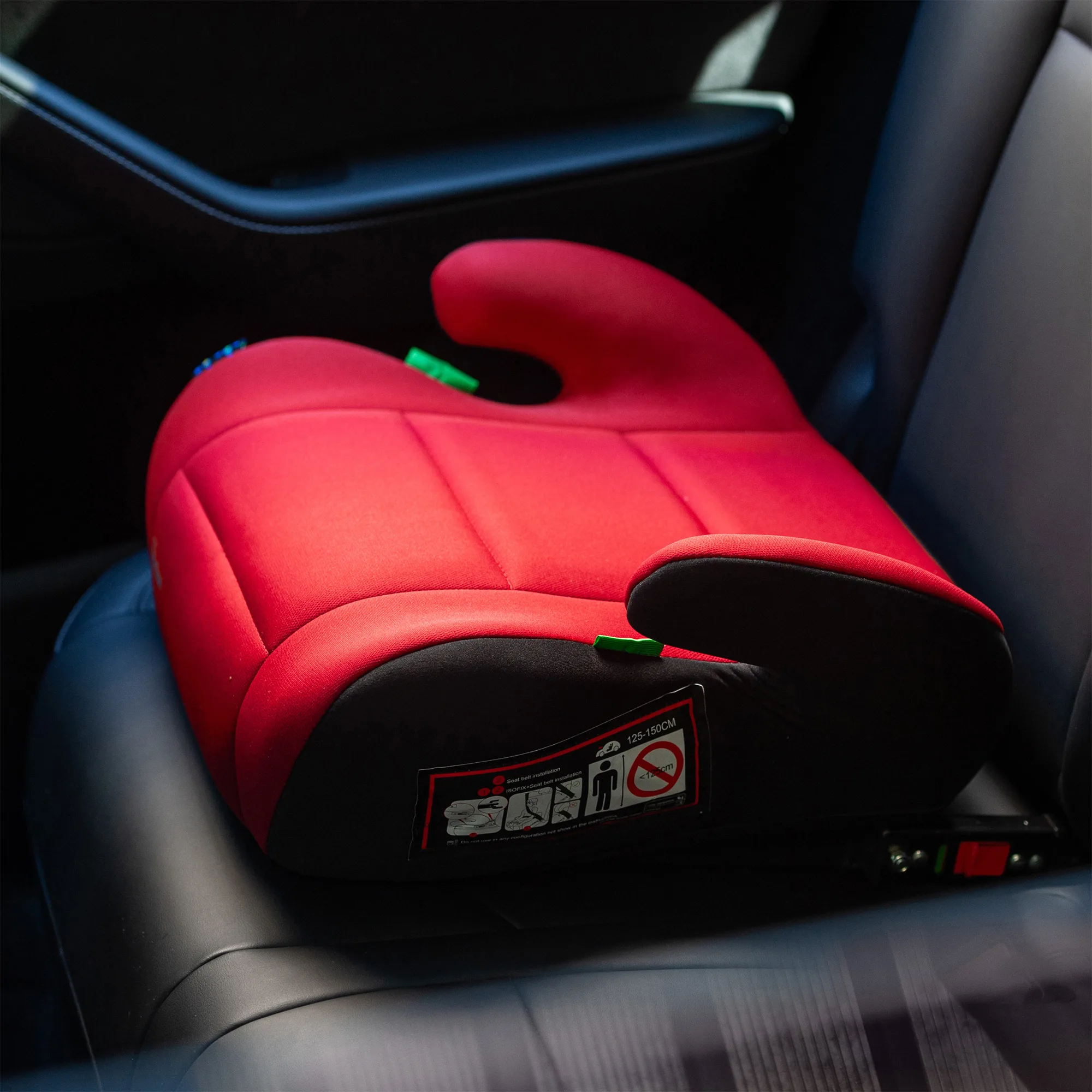 Inaltator auto Juju Jazzy Booster i-Size ISOFIX, Negru-Rosu - imagine 2