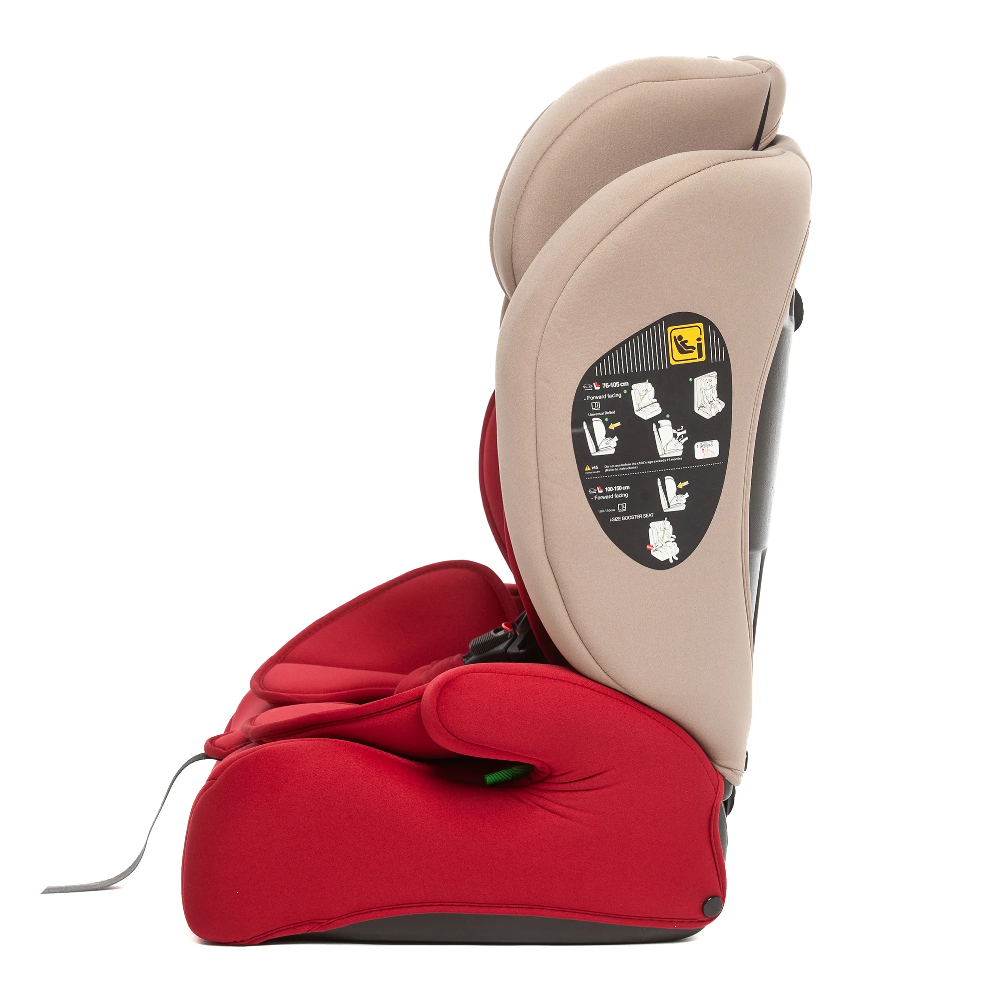 Scaun Auto Juju Safe Rider i-Size, Bej-Bordo - imagine 5