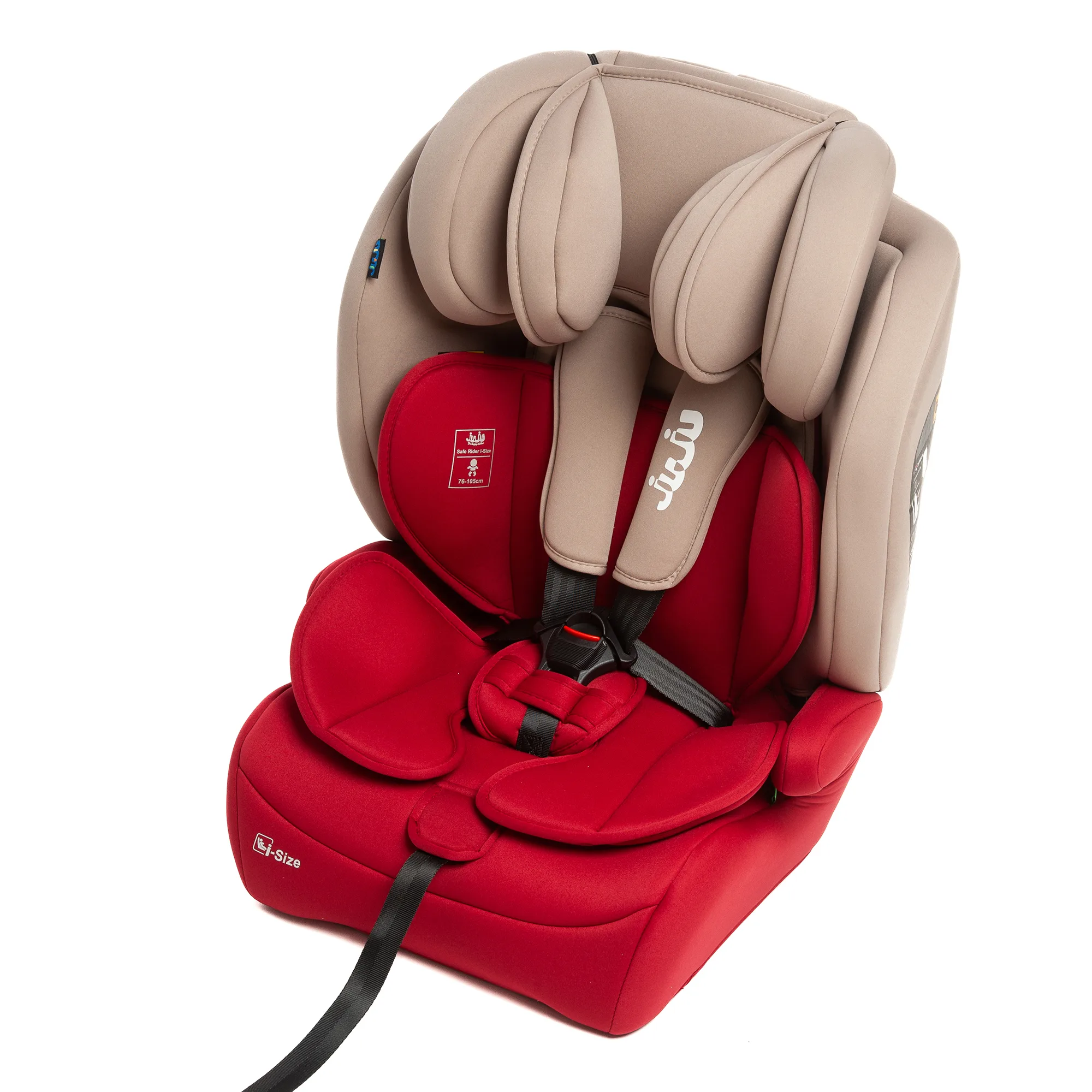 Scaun Auto Juju Safe Rider i-Size, Bej-Bordo - imagine 10