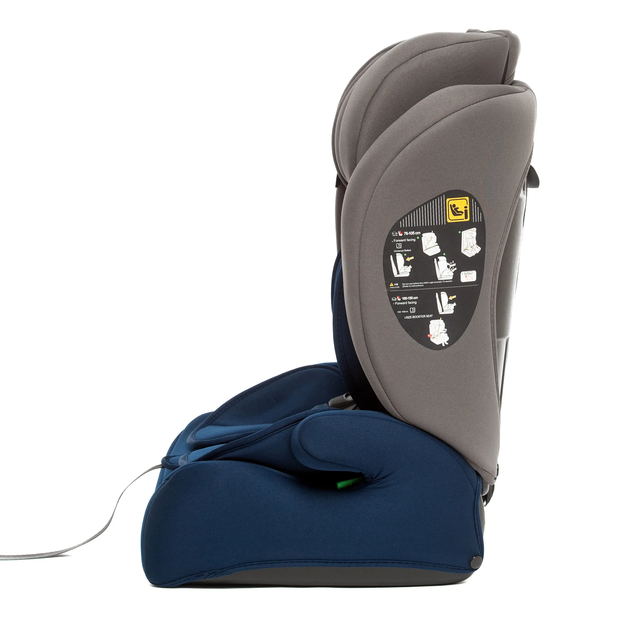 Scaun Auto Juju Safe Rider i-Size, Gri-Bleumarin - imagine 5