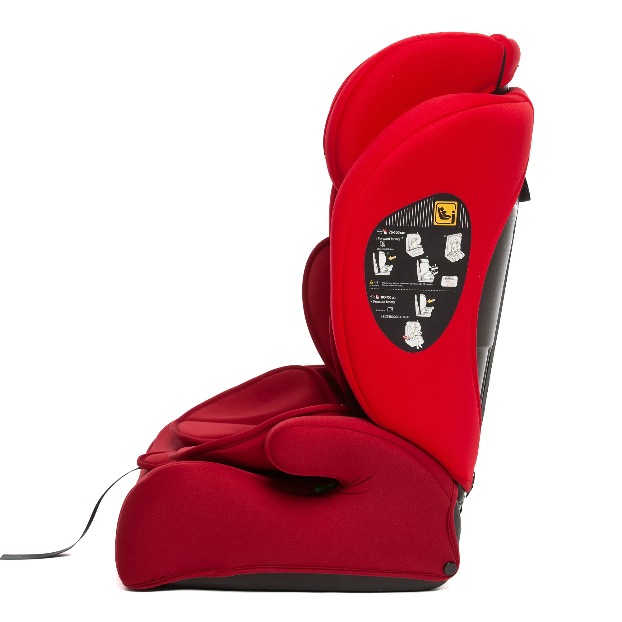 Scaun Auto Juju Safe Rider i-Size, Rosu-Bordo - imagine 5