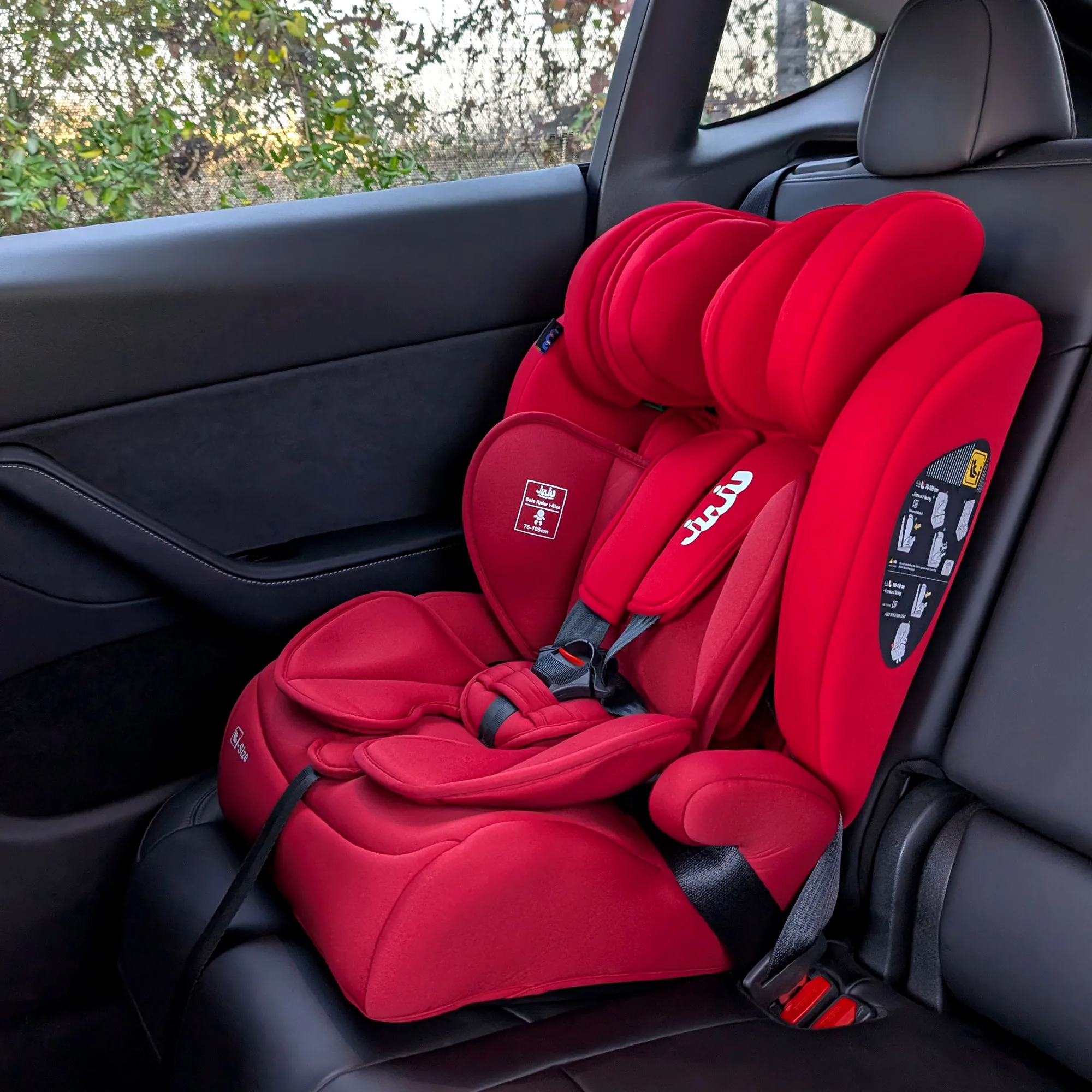 Scaun Auto Juju Safe Rider i-Size, Rosu-Bordo - imagine 2