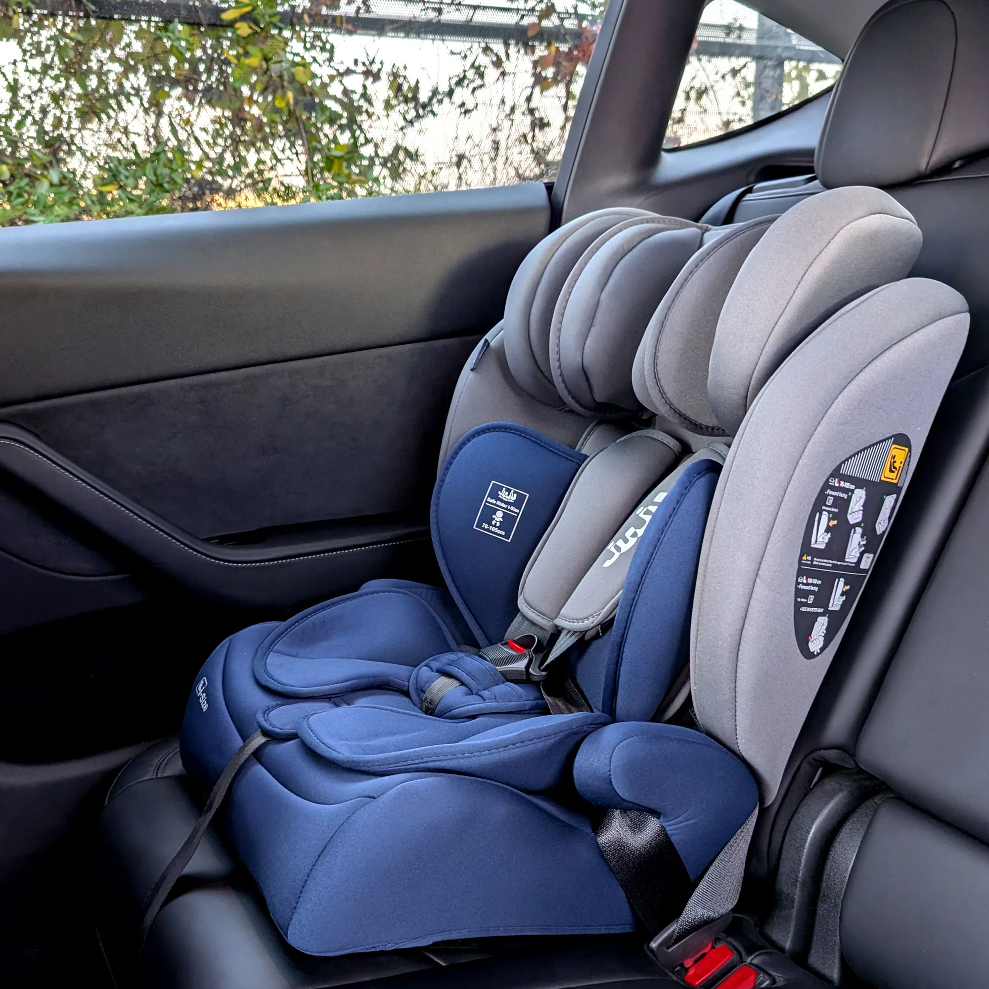 Scaun Auto Juju Safe Rider i-Size, Gri-Bleumarin - imagine 2