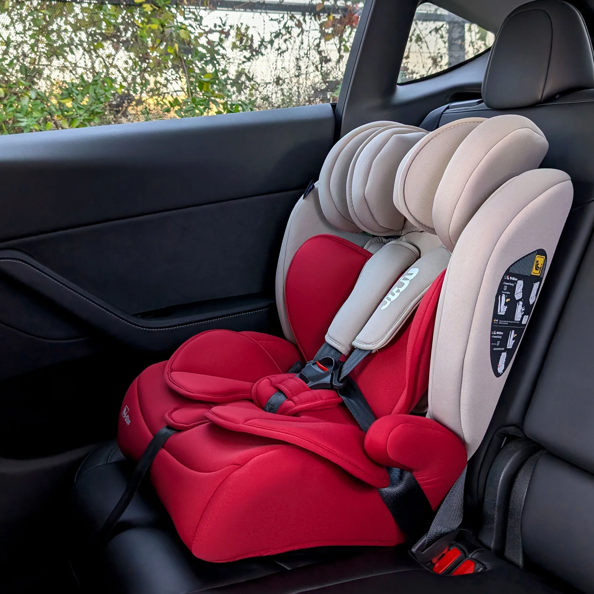 Scaun Auto Juju Safe Rider i-Size, Bej-Bordo - imagine 2