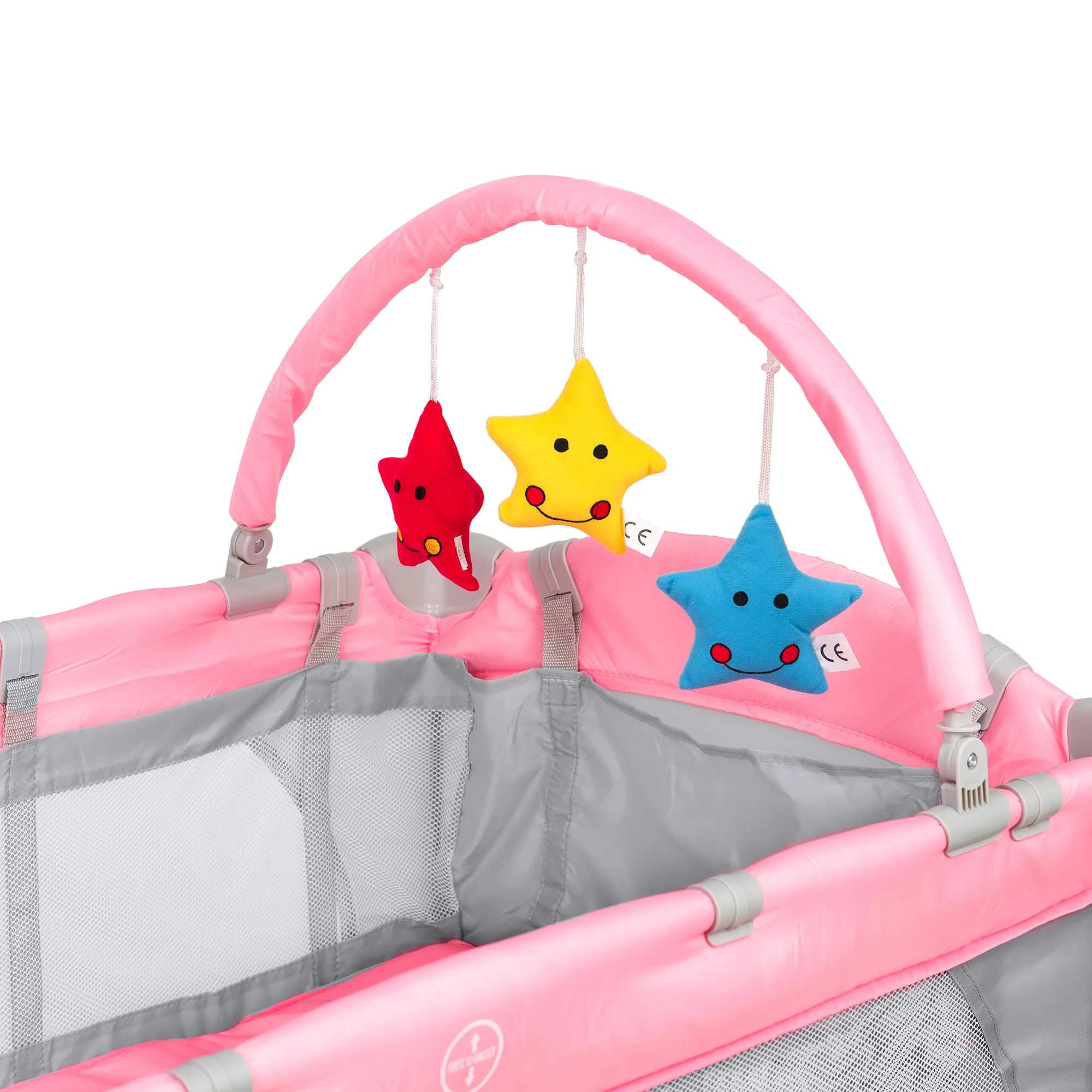 Patut pliabil 2 nivele Juju Sleepy Baby, Hunny Bunny - imagine 9