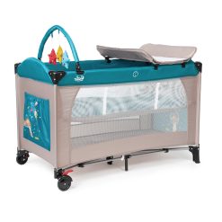 Alternative view of Patut pliant 2 niveluri Juju Sleepy Baby, Space Doggy