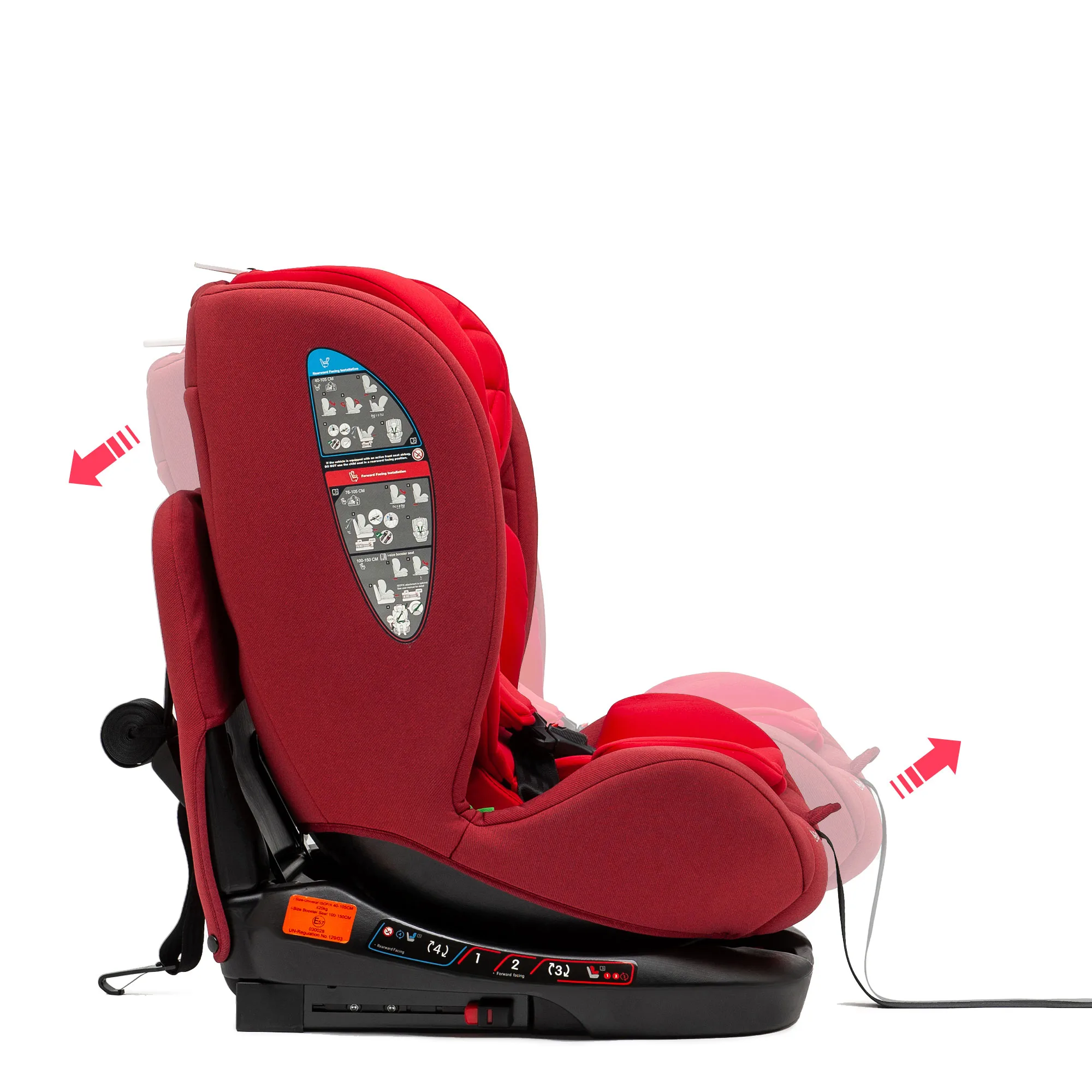 Scaun Auto Juju Total 360 i-Size, Rosu - imagine 6