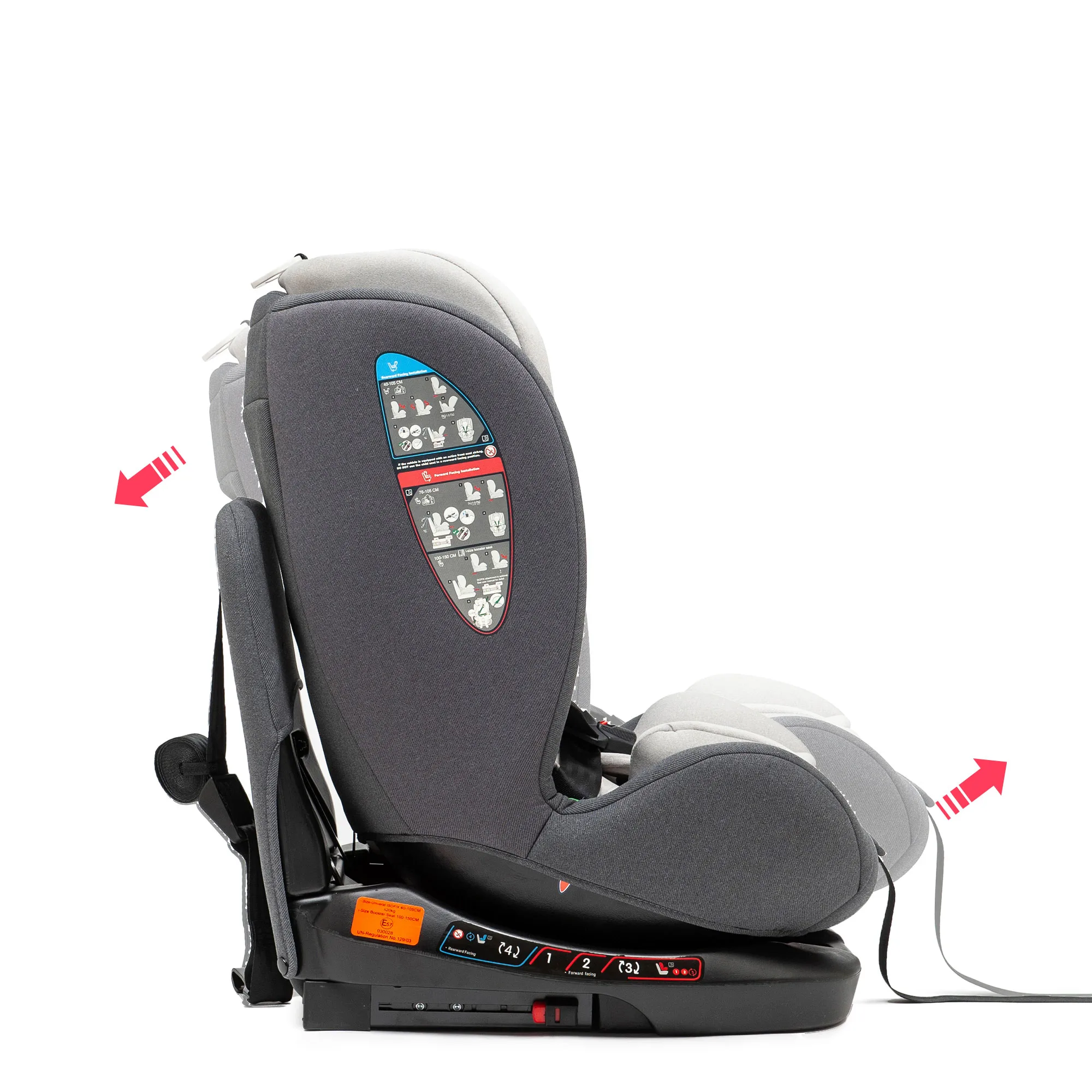 Scaun Auto Juju Total 360 i-Size, Gri - imagine 6